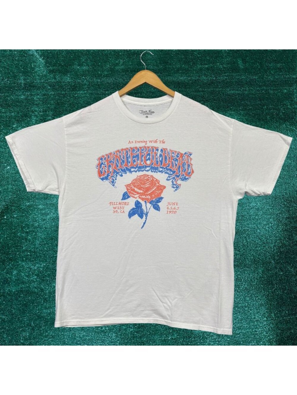 An Evening With Grateful Dead 1970 Rock Band T-Shirt Size Large